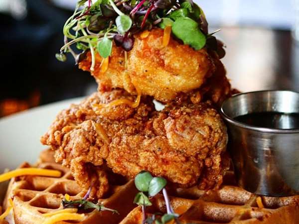 fried chicken and waffles